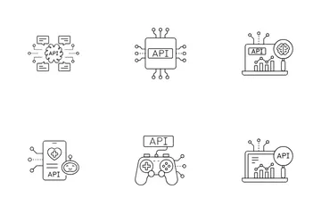 API Integration And Development Icon Pack