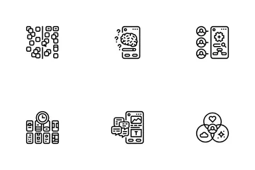 Aplicación de código de desarrollo digital Ui Ux Paquete de Iconos