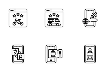 Aplicación de viajes Paquete de Iconos