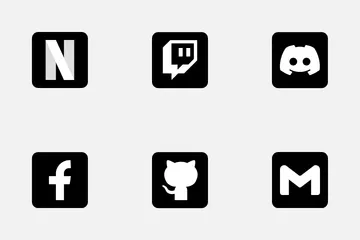 Aplicativo de mídia social Pacote de Ícones