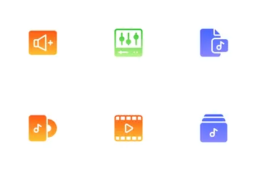 Aplicativo de música e vídeo Pacote de Ícones