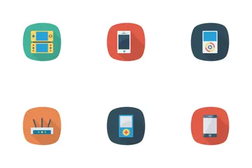 Appareils Plat Carré Arrondi Ombre Vol 1 Icon Pack