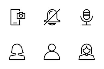 Application User Interface Outline Icon Pack