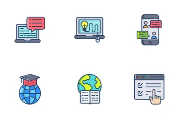 Apprendimento online Icon Pack