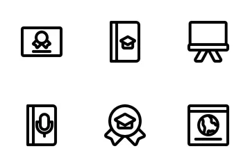 Apprentissage en ligne Icon Pack