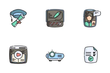 Apprentissage en ligne Icon Pack