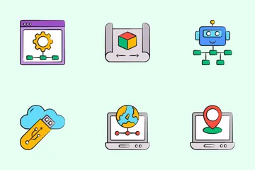 Aprendizado de máquina Icon Pack