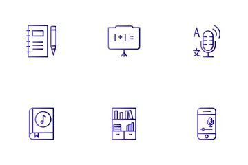 Aprendizagem de línguas Pacote de Ícones