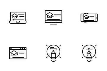 Aprendizagem online Pacote de Ícones