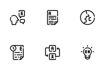 Aprendizaje de idiomas Paquete de Iconos