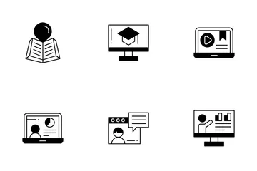 Aprendizaje electrónico Paquete de Iconos
