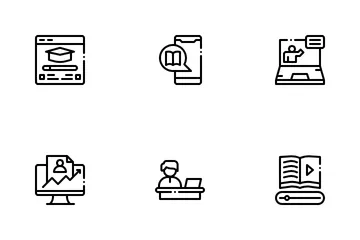 Aprendizaje electrónico Paquete de Iconos