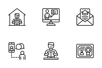Aprendizaje electrónico Paquete de Iconos