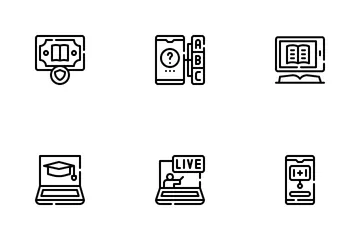 Aprender en línea Icon Pack