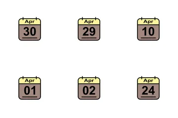 April Calendar 2017 2 - Line Filled Icon Pack