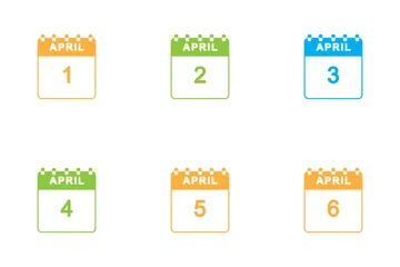 April Calendar Icon Pack
