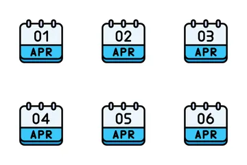 April Calendar Icon Pack