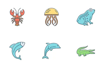Aquatic Animal Icon Pack