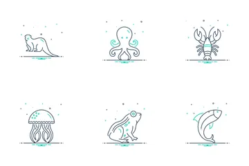 Aquatic Animal Mix Icon Pack