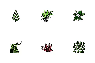 Aquatic Seaweed Natural Plant Icon Pack