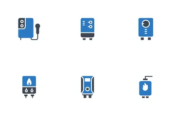 Aquecedor de água Pacote de Ícones