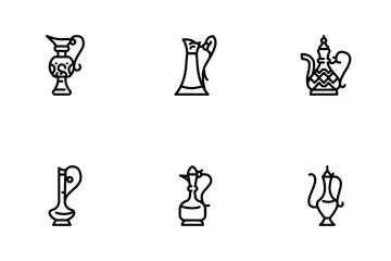Arabic Jug Traditional Container Icon Pack