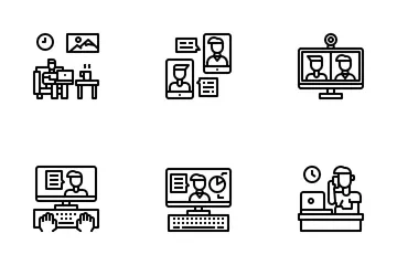 Zuhause arbeiten Symbolpack