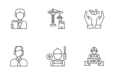 Arbeiterjobs Symbolpack