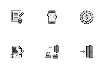 Arbeitslosigkeit Symbolpack