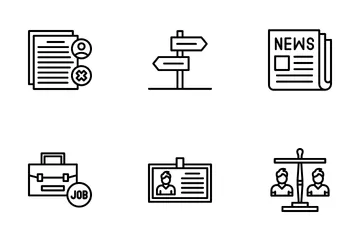 Arbeitslosigkeit Symbolpack