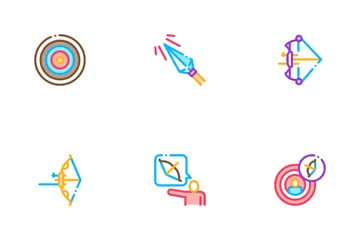 Archery Activity Sport Icon Pack