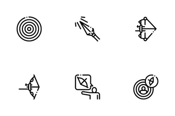 Archery Activity Sport Icon Pack