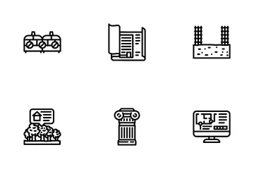 Profession professionnelle d'architecte Icon Pack