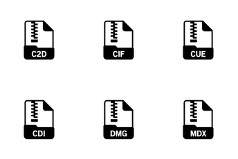 Archive And Compressed File Format Icon Pack
