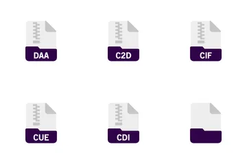 Archive And Compressed File Format Icon Pack