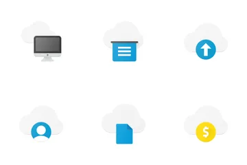 Archiviazione nel cloud Icon Pack