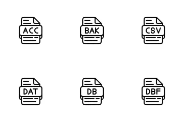 Archivo de base de datos Paquete de Iconos