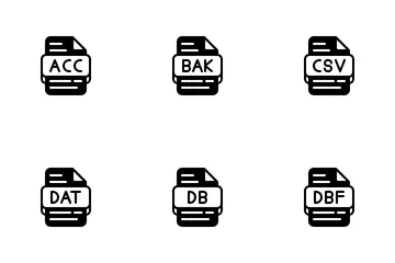 Archivo de base de datos Paquete de Iconos