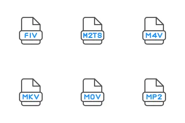 Archivo de vídeo Paquete de Iconos