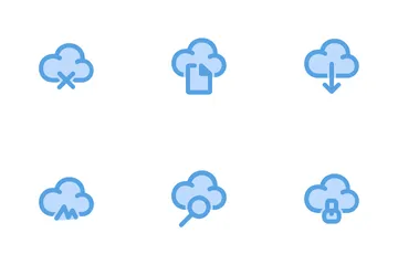 Archivo y nube Icon Pack