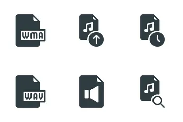 Archivos de sonido Paquete de Iconos