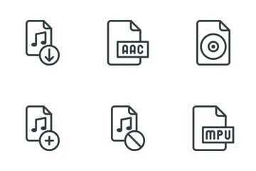 Archivos de sonido Paquete de Iconos