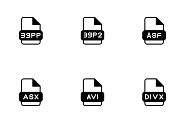 Archivos de video Paquete de Iconos