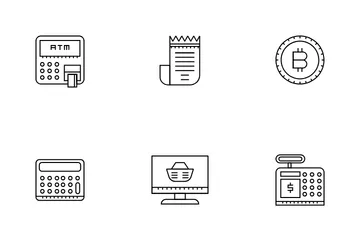 Argent et transactions Pack d'Icônes