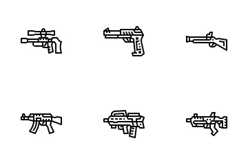 Pistola Pacote de Ícones