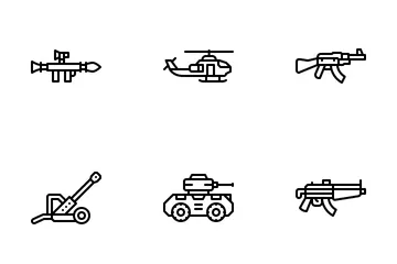 Arma Militar Pacote de Ícones