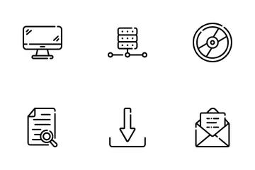 Armazenamento de dados Pacote de Ícones