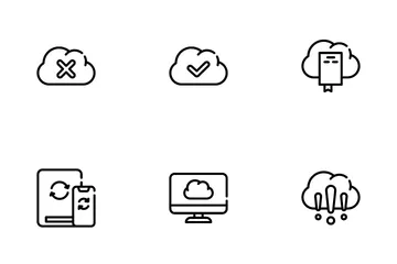 Armazenamento de serviço em nuvem Pacote de Ícones