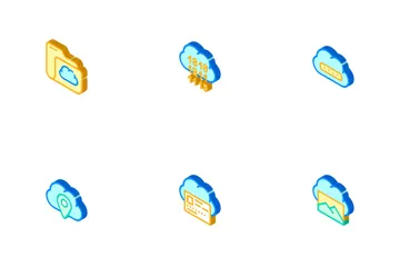 Armazenamento de serviço em nuvem Icon Pack