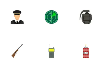 Army And Military Flat Icon Pack